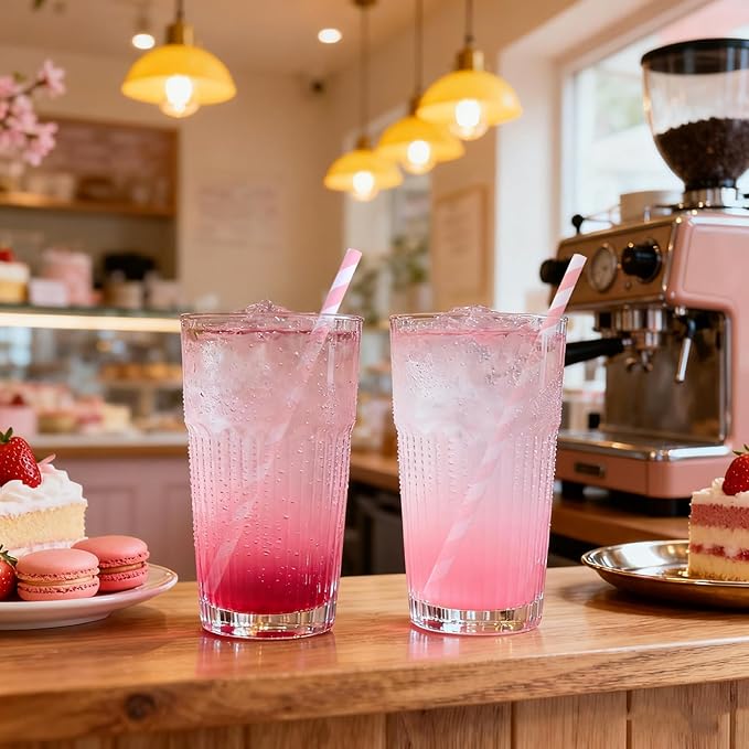 Disposable Pink Paper Straws - Image 5