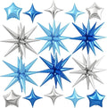 Blue Silver Star Balloon by Cledeco
