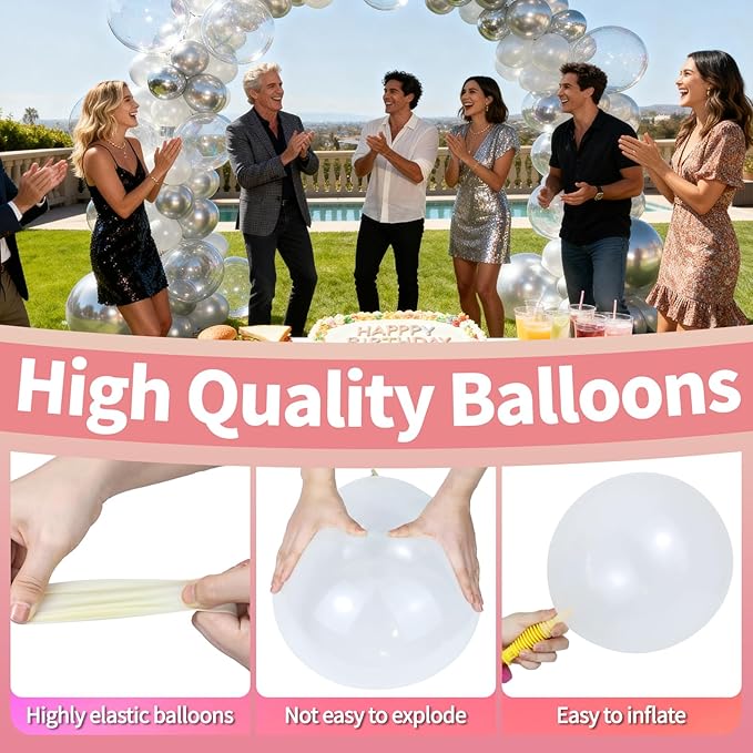 KAWKALSH Clear Balloon 12 Inch - Image 3