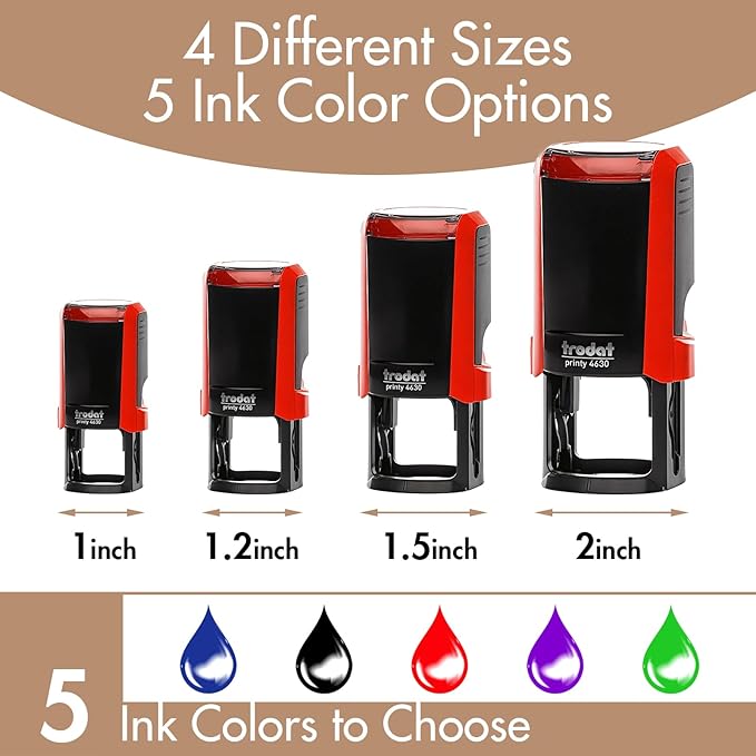 Custom Logo Stamps Self Inking, Customized Address Name Stamp, Personalized - Image 4