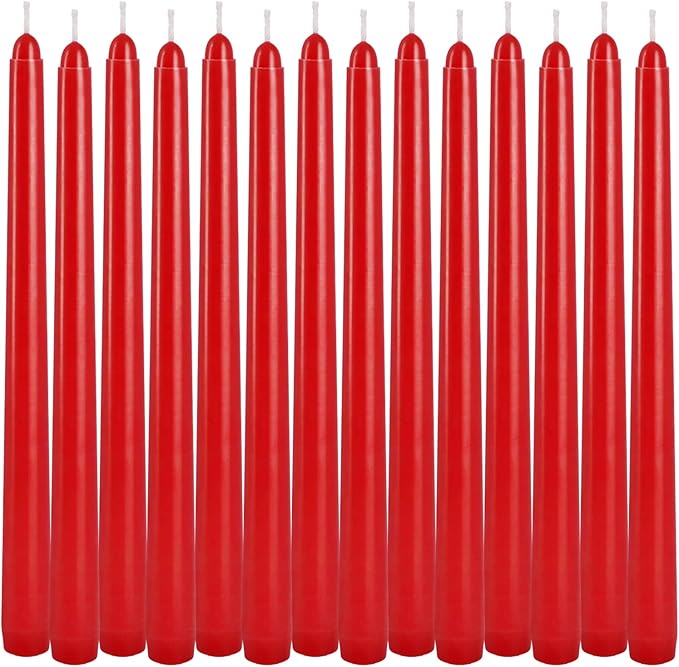 24 Pack Red Taper Candles, 7-8 Hours Burn Time, Smokeless and Dripless - Image 8