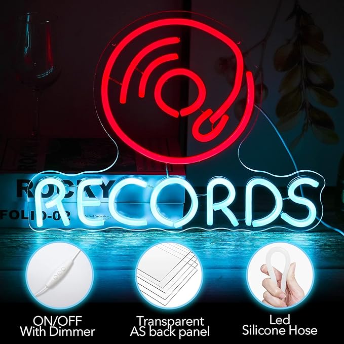 Vinyl Records Neon Sign, Neon Lights - Image 3