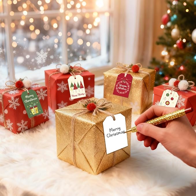 Christmas Gift Tags with String, 6 Styles - Image 8