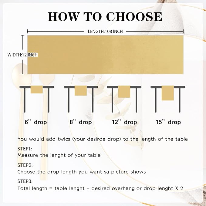 10 Pack Satin Table Runner 12 x 108 Inch Long Light Gold Silk Table Runner - Image 5