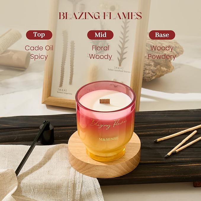 M&SENSE 9.88oz Natural Soy Wax Jar Candle - Image 3