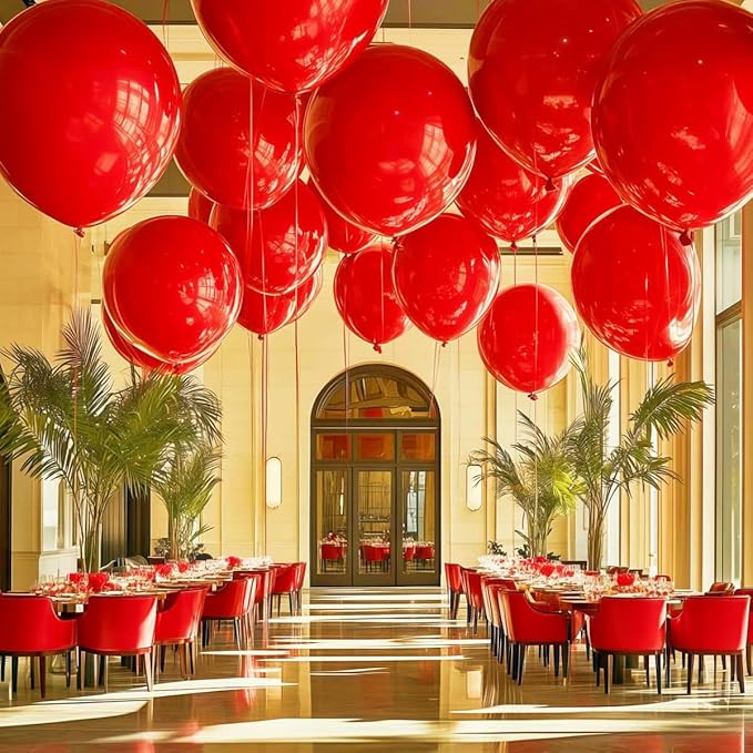 30 Pack Red Balloons 36 Inch Red Latex Party Large Balloon Bulk - Image 6