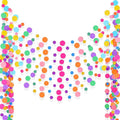 Outus 10 Pieces Colorful Dots Paper Garland Round Glitter Garland Hanging by Outus
