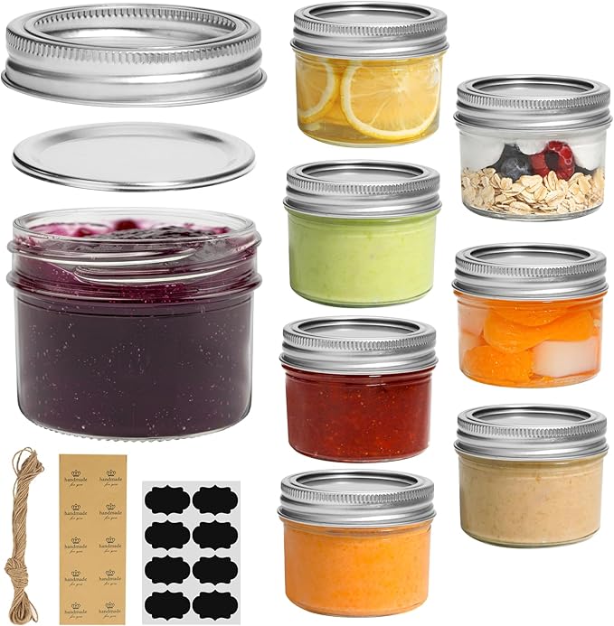 ComSaf Mini Mason Jars 4oz - Image 9