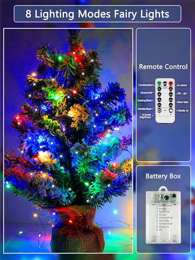 3 Pack Fairy Lights Battery Operated - Image 2