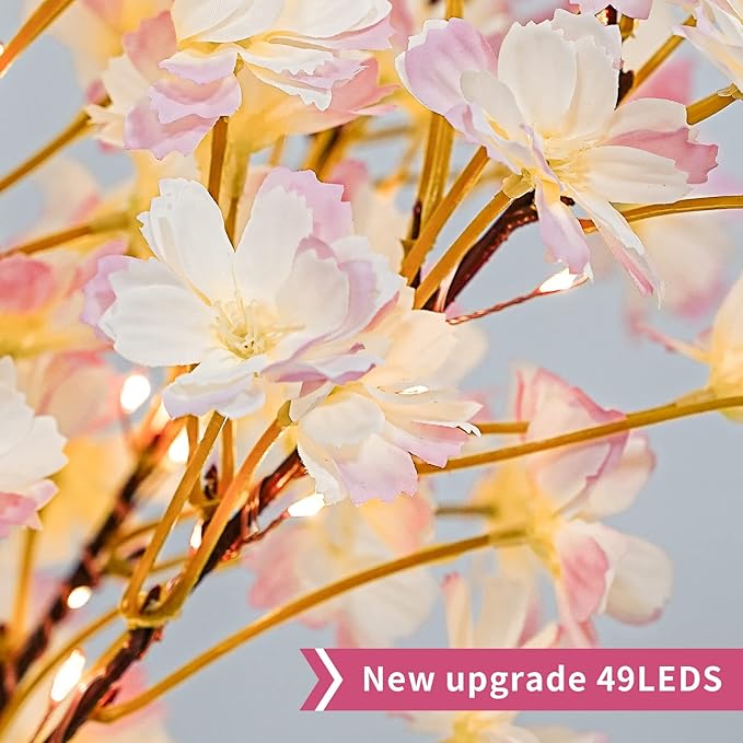 19Inch Cherry Blossom Tree Light, Lighted Artificial Tree - Image 2