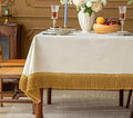 F-CHU Luxury White Tablecloth Thickset Velvet Tablecloth by F-CHU