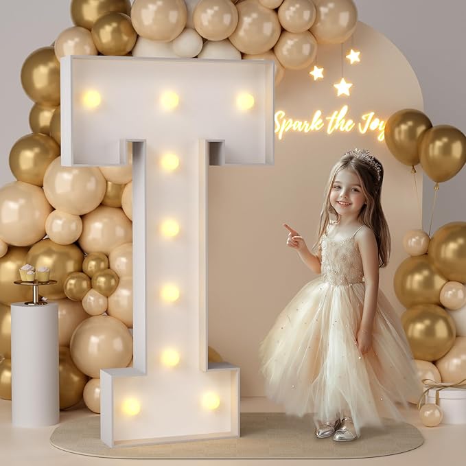 JoyMuse 4FT Marquee Light Up Letters, Large Marquee Letters 4 Feet Tall by Unknown