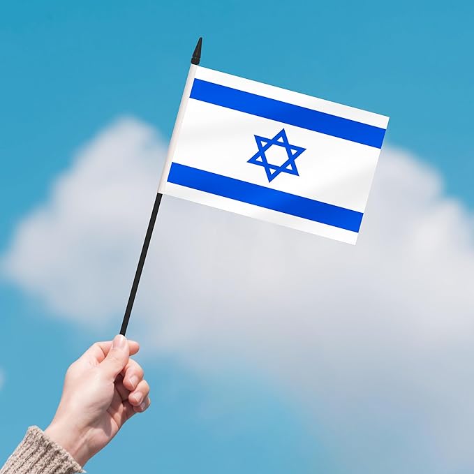 2 Pack Israel Desk Flag Set, Israeli Desktop Small Miniature Table Office Flag - Image 7