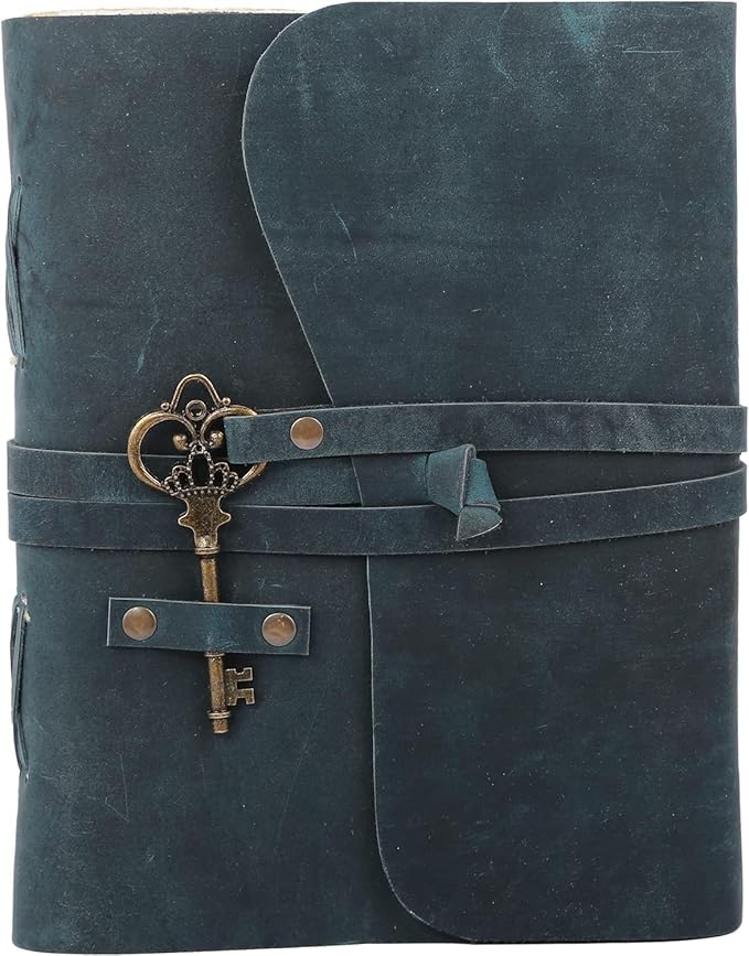 Leather Journal with Lined and Unlined Deckle Edge Paper 8x6 inch and Vintage - Image 2