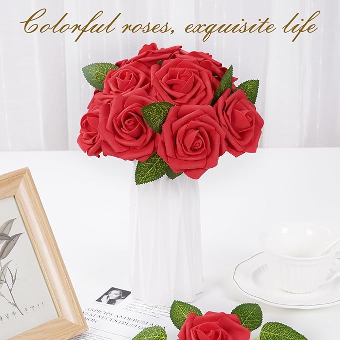 BLEUM CADE 36Pcs Artificial Flowers Fake Roses - Image 5