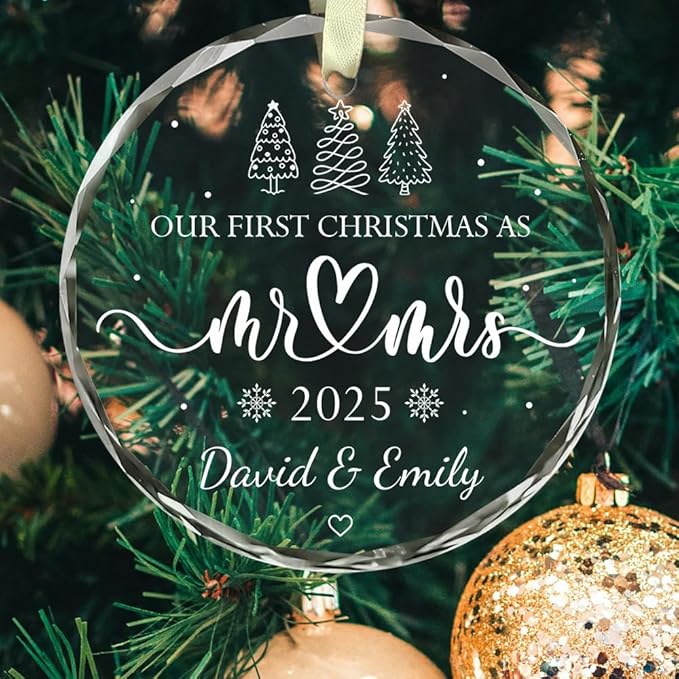 Personalized Wedding Christmas Ornaments - Image 7