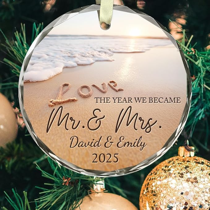 Personalized Wedding Christmas Ornaments - Image 5