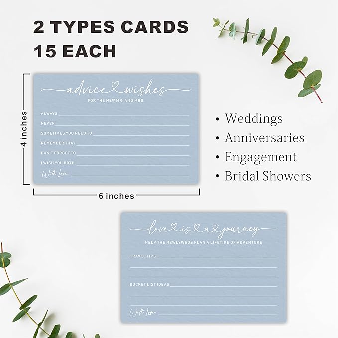 Wedding Advice Cards -Pack Of 30 Wishes - Image 2