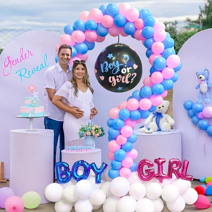 AerWo Upgraded 6FT Gender Reveal Balloon Arch Stand, DIY Question Mark Balloon by AerWo