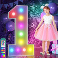 imprsv 4FT Colorful Marquee Numbers, 18 Colors Number 1 by Letsmakeitimpressive