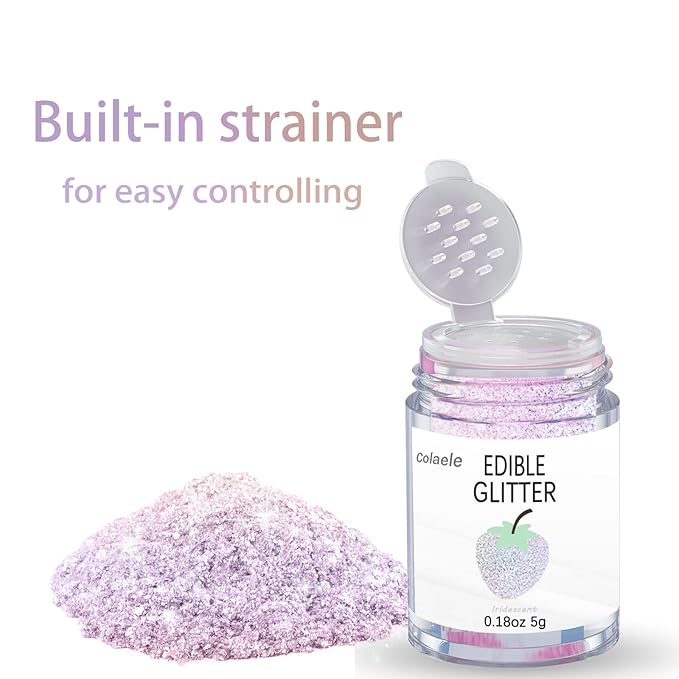 Iridescent Edible Glitter for Drinks - Image 3