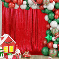 SquarePie Sequin Backdrop 6FT x 8FT Red Curtain Background by SquarePie