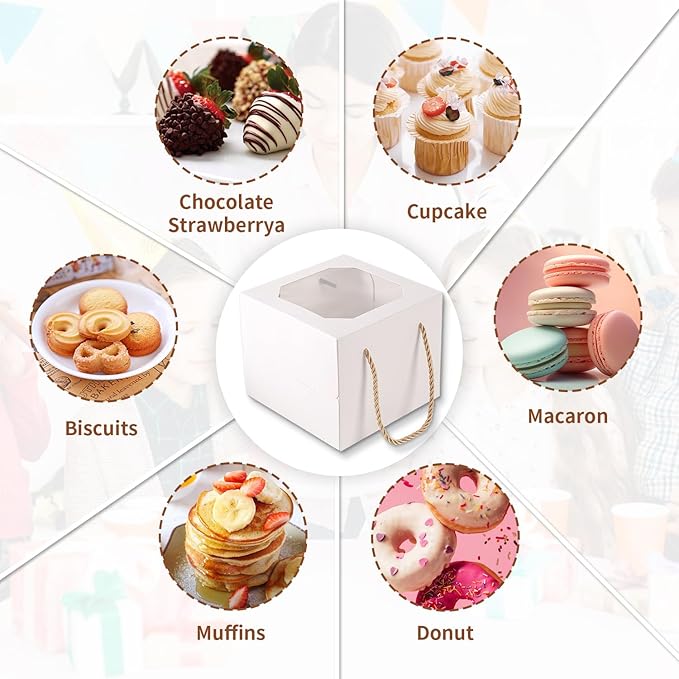 30 pcs 6x6x5 Inch Small Cake Box - Image 3