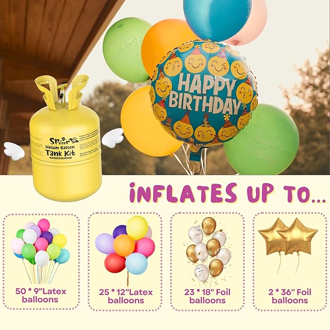 13L Portable Helium Tank for Balloons at Home, Helium Balloon Pump Kit - Image 2