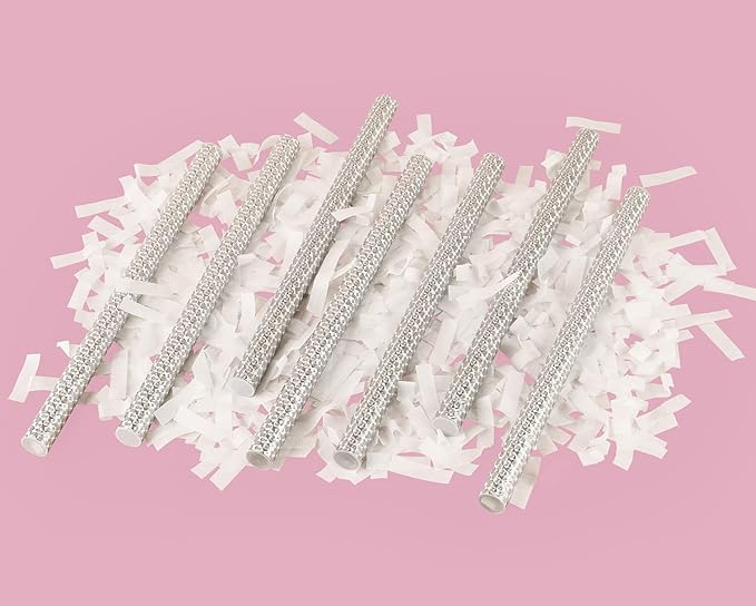 BATTIFE 7Pack White Confetti Wands, Confetti Shoot Poppers, Tissue Paper Flick - Image 9
