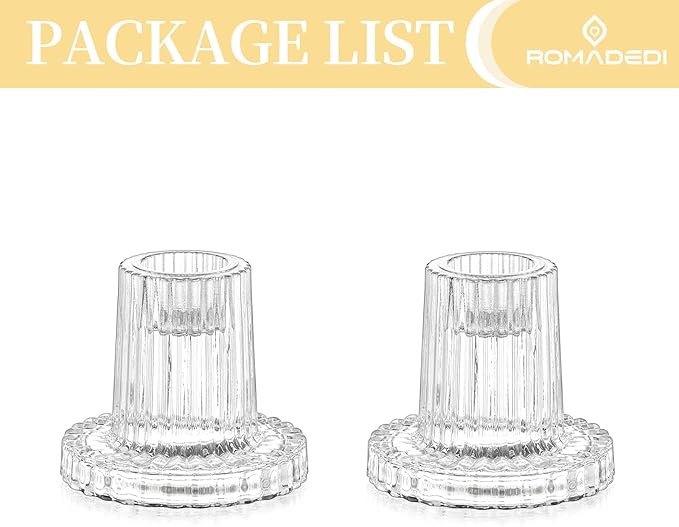 Romadedi Glass Candle Holder for Candlestick - Image 7