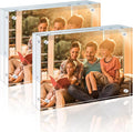 Egofine 6x8 Acrylic Frames 2 Pack, 20mm Thicker Frameless Clear Picture Frames by Egofine
