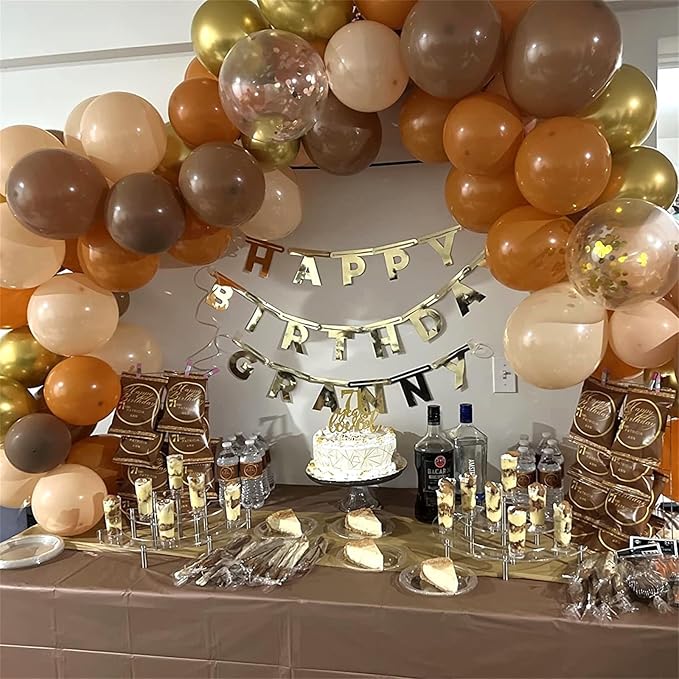 Orange Brown Balloons Set - Image 5