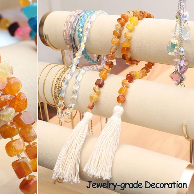 Agate Stone Hand Knotted Garland Modern Farmhouse Rustic Table Home Decor - Image 2