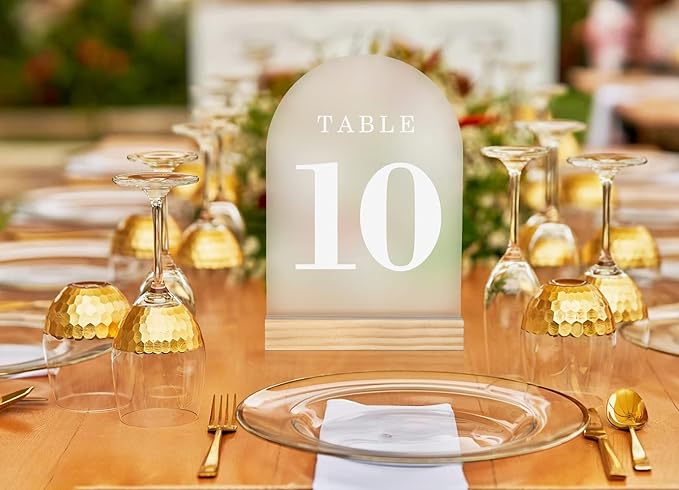 Wedding Table Numbers 1-20, Acrylic Arch Signs - Image 7