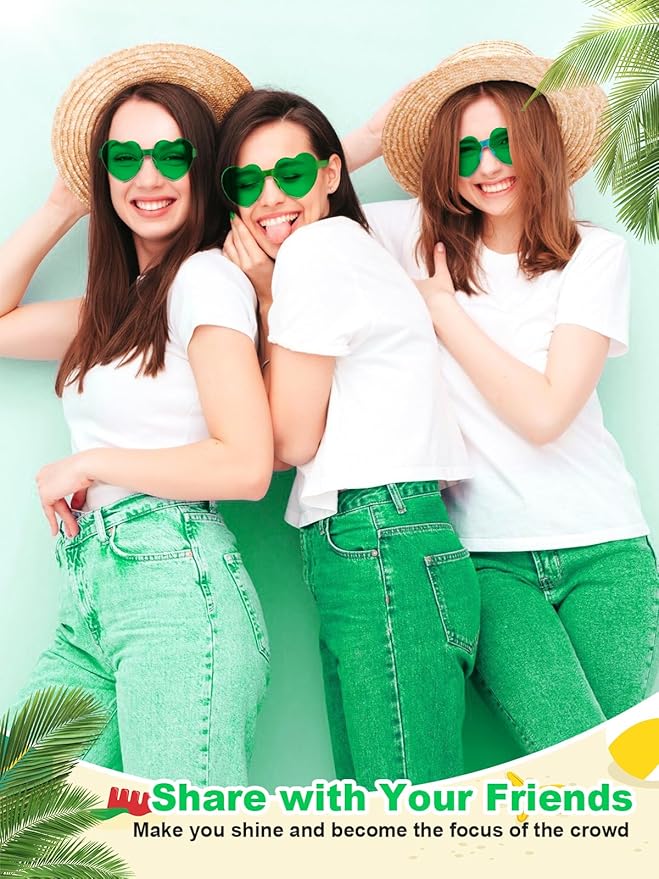 12 Pairs Heart Shaped Sunglasses - Image 6