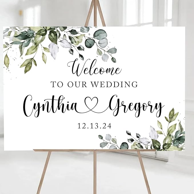 Custom Eucalyptus Wedding Welcome Sign Template, Elegant Eucalyptus Printable by Unknown