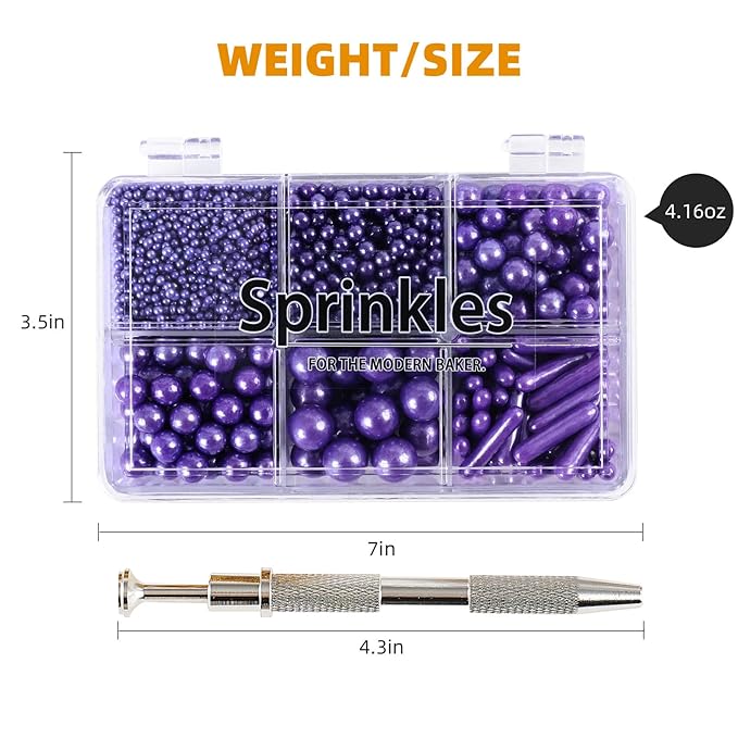 Kasvan Purple Mix Sugar Sprinkles - Image 4