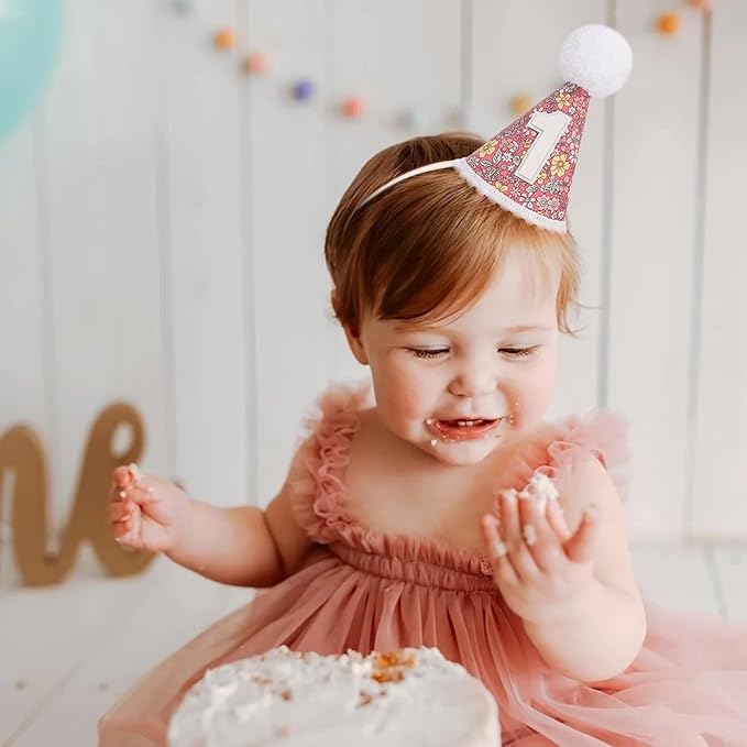 WAUAO Floral 1st Birthday Hat - Image 3