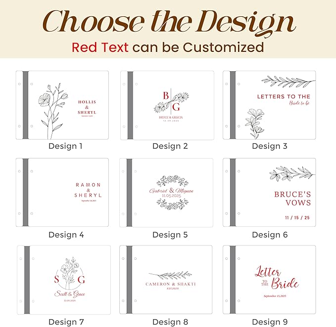 Wedding Guest Book, Custom Wooden Sign-in Book - Image 7