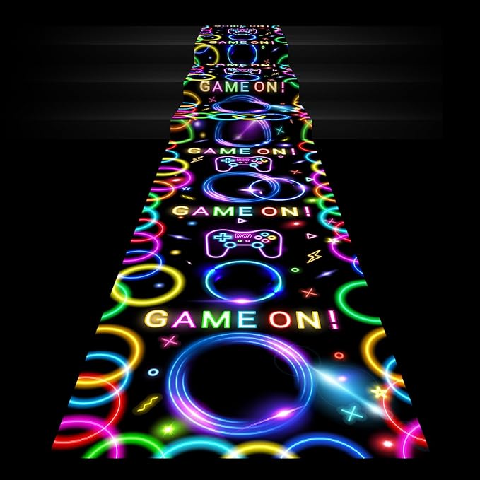 Haull 118 x 39 Inch Neon Light up Dance Floor Glow in The Dark Runner UV by Kedauud