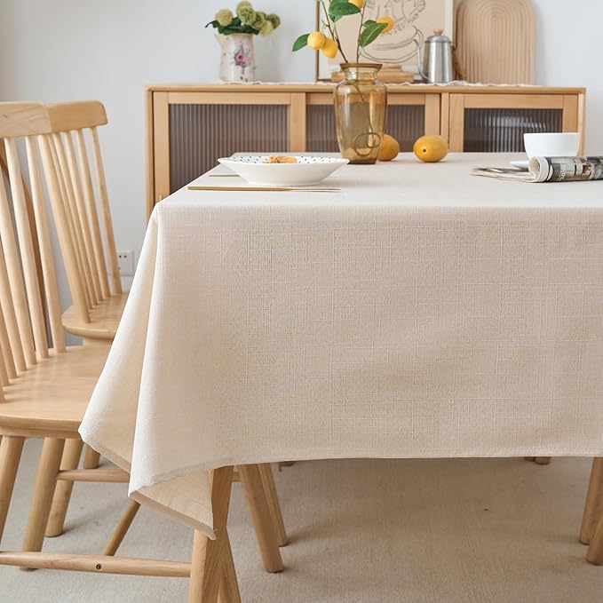 NLMUVW Linen Tablecloth for Rectangle Table by NLMUVW