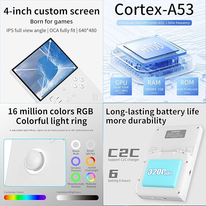 RG40XX V Handheld Game Consoles RG40XXV Retro Game Console Built-in 64G TF Card - Image 3