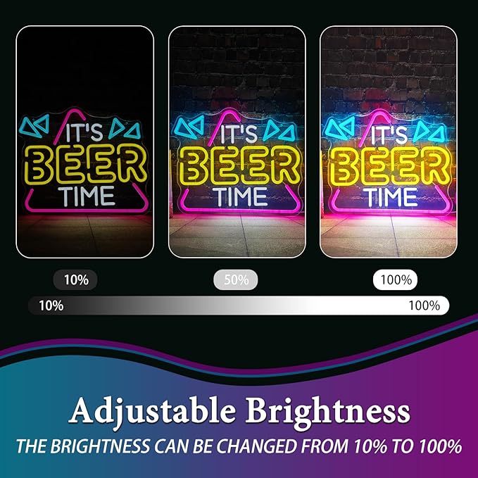 Beer Neon Sign for Wall Decor, Neon Lights Bar Sign for Home Bar Pub Home Party - Image 4