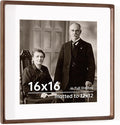 16x16 Picture Frame USA-Sourced Natural Walnut Wood Solid Original Wood Photo by Dreamland