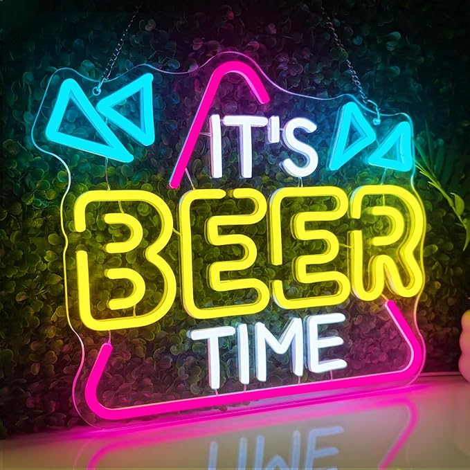 Beer Neon Sign for Wall Decor, Neon Lights Bar Sign for Home Bar Pub Home Party by Unknown