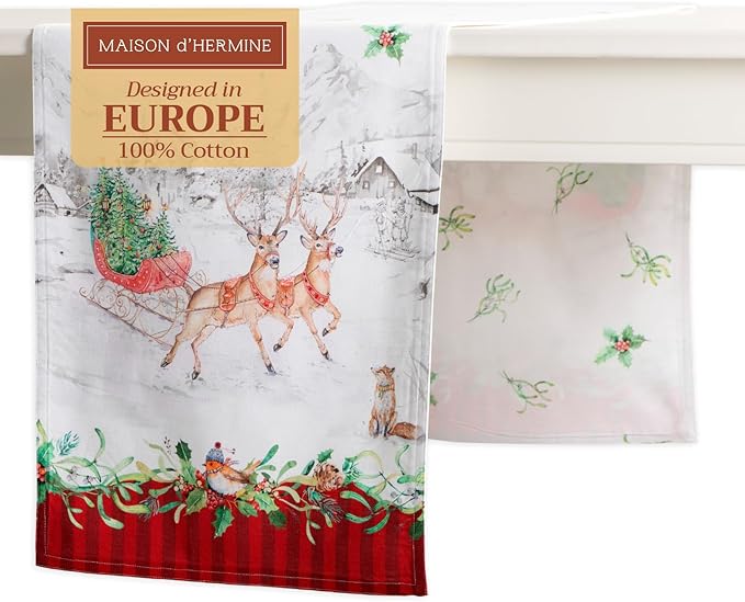 Maison d' Hermine Table Runner 100% Cotton Double Layer Table Runners 72 inches by MaisondHermine