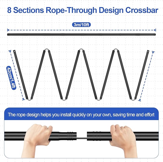 Backdrop Stand 10x6.6ft, Photo Studio Adjustable Background Stand Support - Image 5