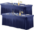 Wish Care 2 Pack Navy Blue Stretch Spandex Table Clothes by WishCare