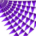 20M/65FT Purple Triangle Pennant Banner Flag Metallic Fabric Bunting Garland by raqieden