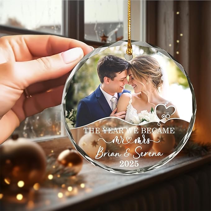 Personalized Our First Christmas As Mr Mrs Christmas Ornament - Image 5